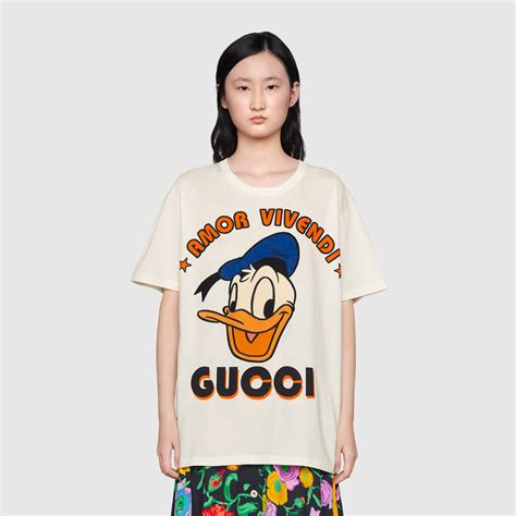 gucci donald duck t shirt black|daffy duck gucci shoes.